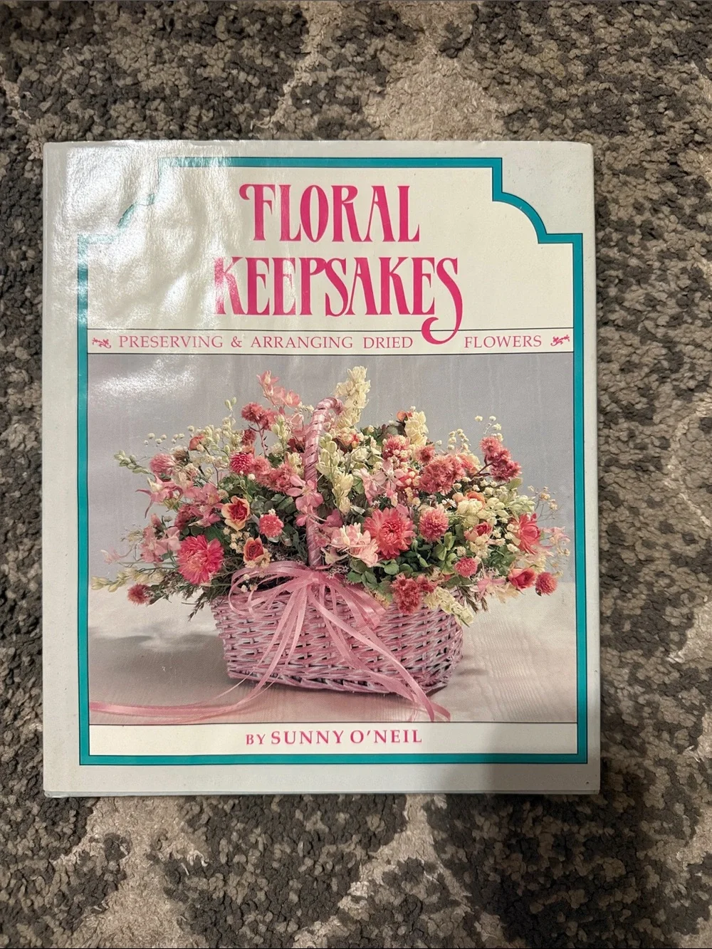 O'Neill Pink Floral Basket Coffee Table Book
